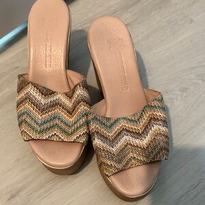 Unique Greek Wedge Sandals – Worn Once 
I’m
